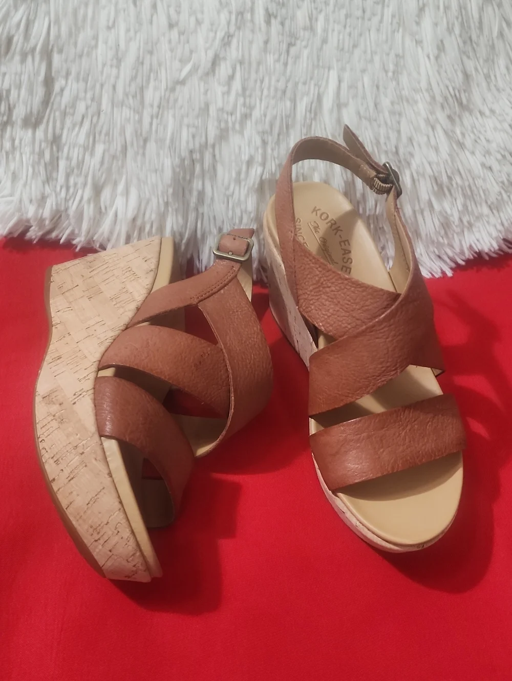 Kork-Ease Ashcroft Leather Wedges Sandals